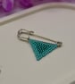 Teal Triangle Geometric Collection Kilt Pin