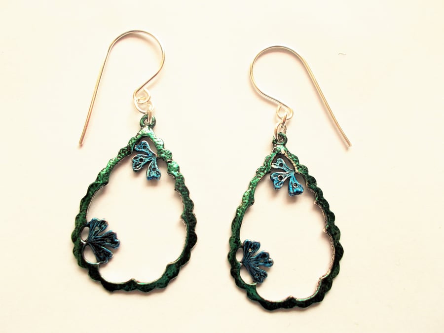 Garland Earrings - Blue & Green 