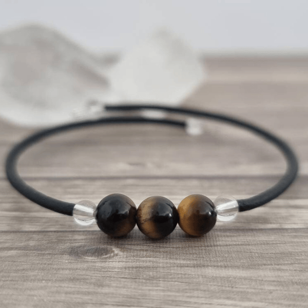 Tiger Eye Memory Wire Bracelet