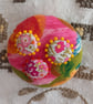 The bright and groovy hand-stitched brooch. - Image 4