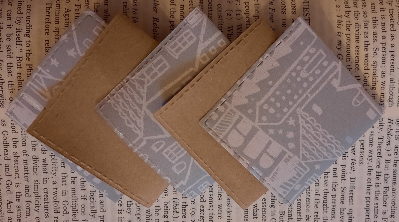 Set of Five Hand-Folded Paper Corner Bookmarks – House Detail Design