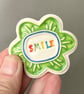 Large Smile pottery magnet green - Image 3