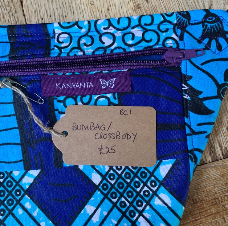 African Fabric Cross Body Bag, Bum Bag Folksy