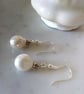 CULTURED PEARL EARRINGS - WEDDING - BRIDE -  PEARL EARRINGS -  FREE UK POSTAGE - Image 5