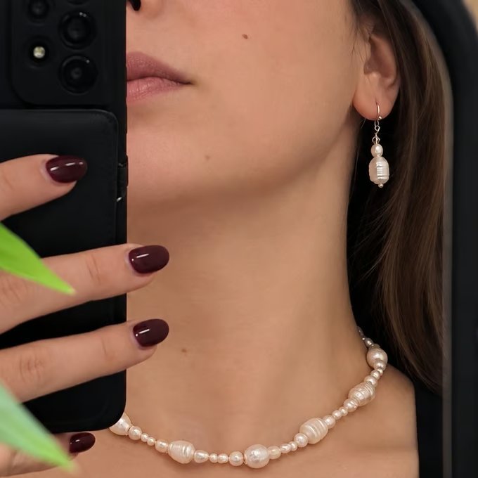 Freswater Pearl Earrings Recycled Pearls
