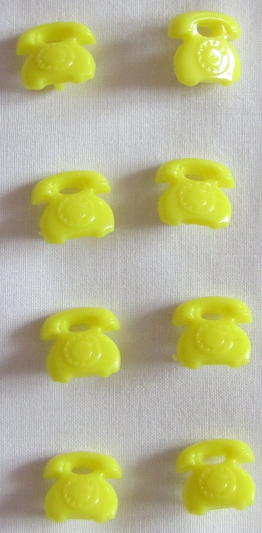 10 Yellow Telephone Buttons