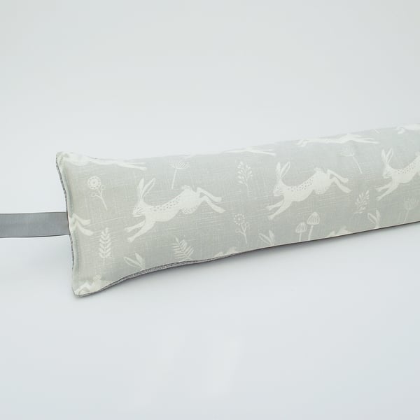 Grey Hare Fabric Draught Excluder 1.9kg heavyweight