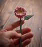 Pink Aster Crochet Bookmark - Image 7