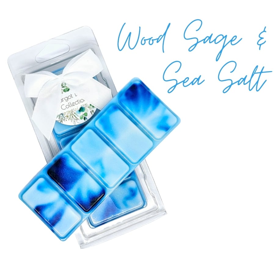 Wood Sage & Sea Salt  Wax Melts UK  50G  Luxury  Natural  Highly Scented