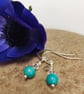 Sterling Silver Turquenite and Crystal Earrings - Image 5
