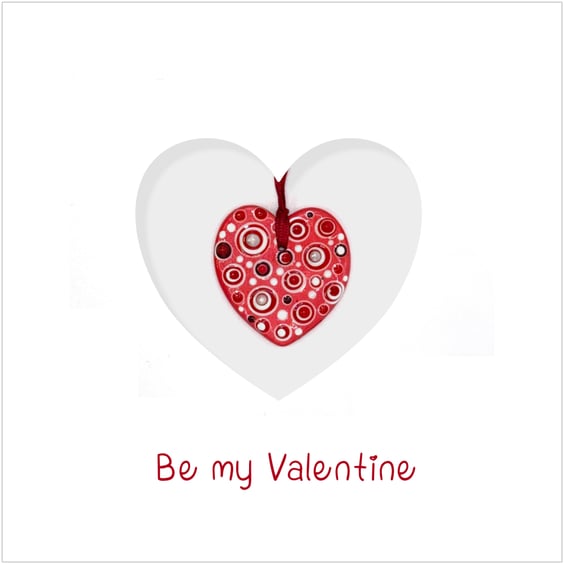 Red Valentines Ceramic Keepsake Card
