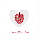 Red Valentines Ceramic Keepsake Card