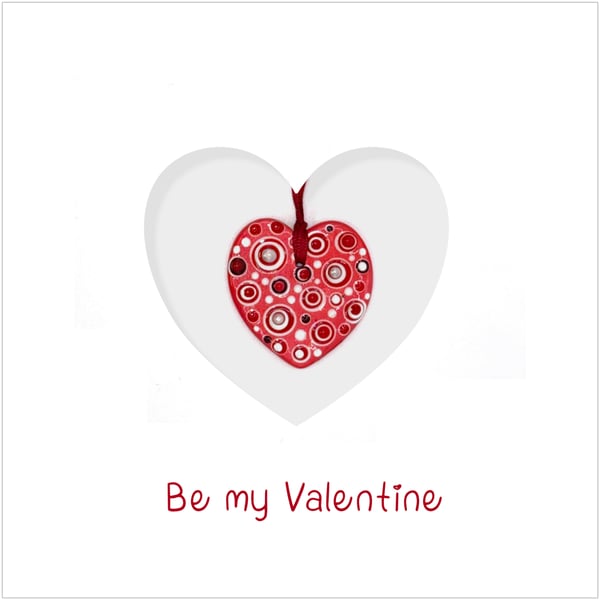 Red Valentines Ceramic Keepsake Card