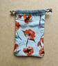 Poppies Drawstring Bag Glasses Case with Matching Scrunchie - Image 4