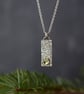 Peridot and Sterling Silver Rectangle Pendant Necklace - Image 4