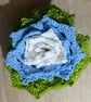 Handmade Crochet Flower Coasters Set of 6 with Basket - Image 6