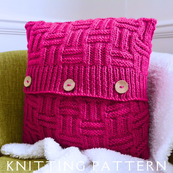 This Way That Way Cushion Cover Knitting Pattern PDF Version By Email