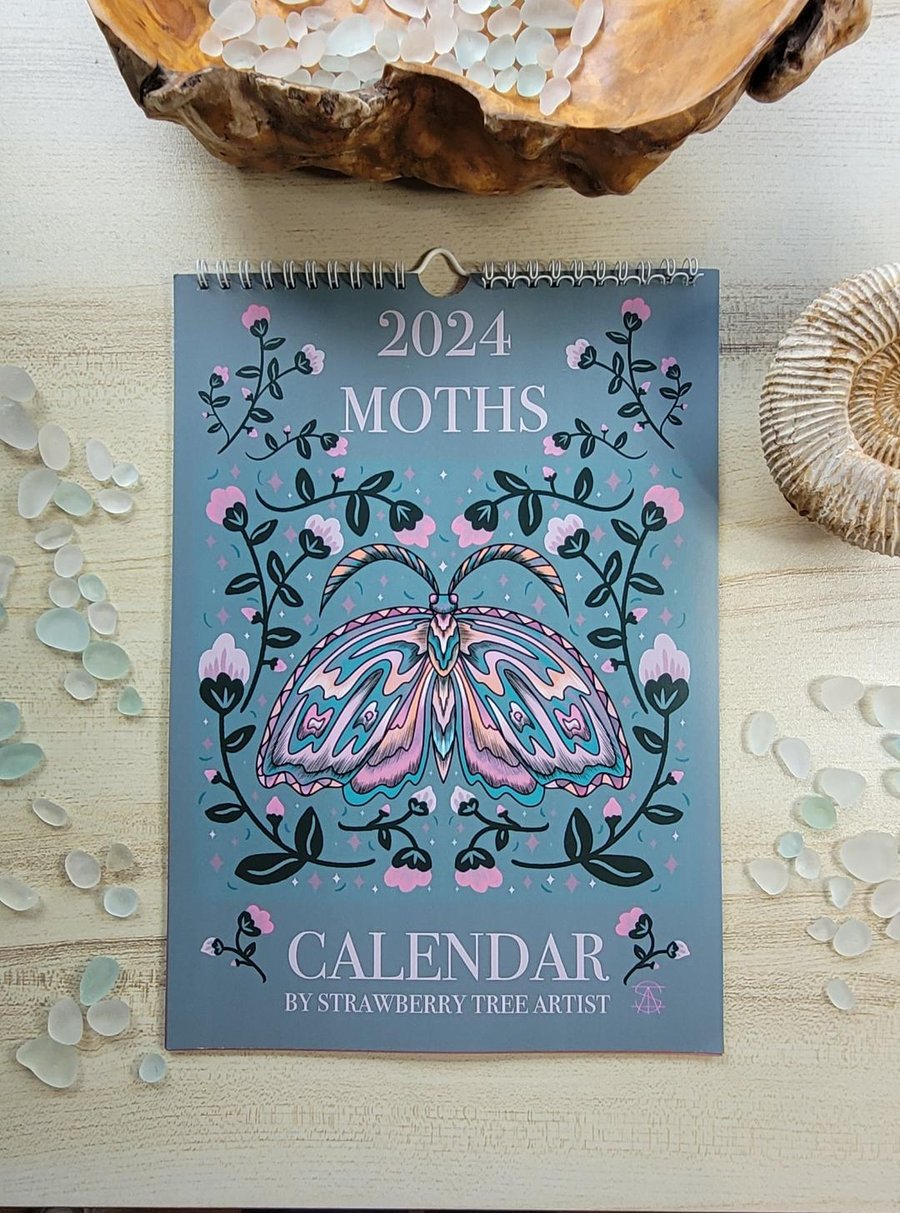 Calendar, Moth Calendar, 2024 Calendar 