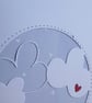 Grandparents Card - Rabbit With Clouds - Blue - Image 6