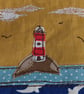 Large Coin Purse with Embroidered Lighthouse Seascape - Image 4