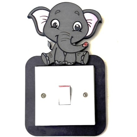 Baby Elephant Kids Light Switch Surround - FREE UK SHIPPING