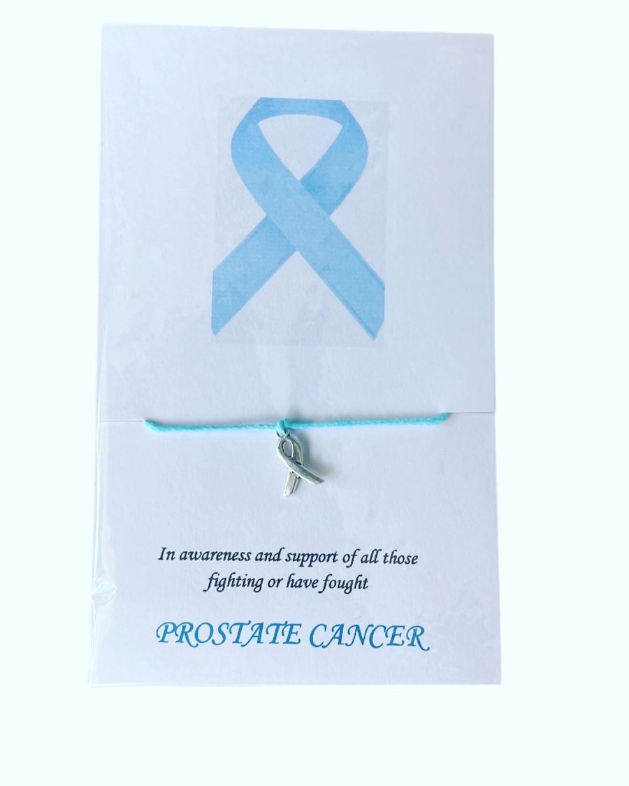 In awareness and support of prostate cancer wish bracelet 