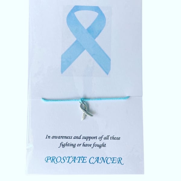 In awareness and support of prostate cancer wish bracelet 