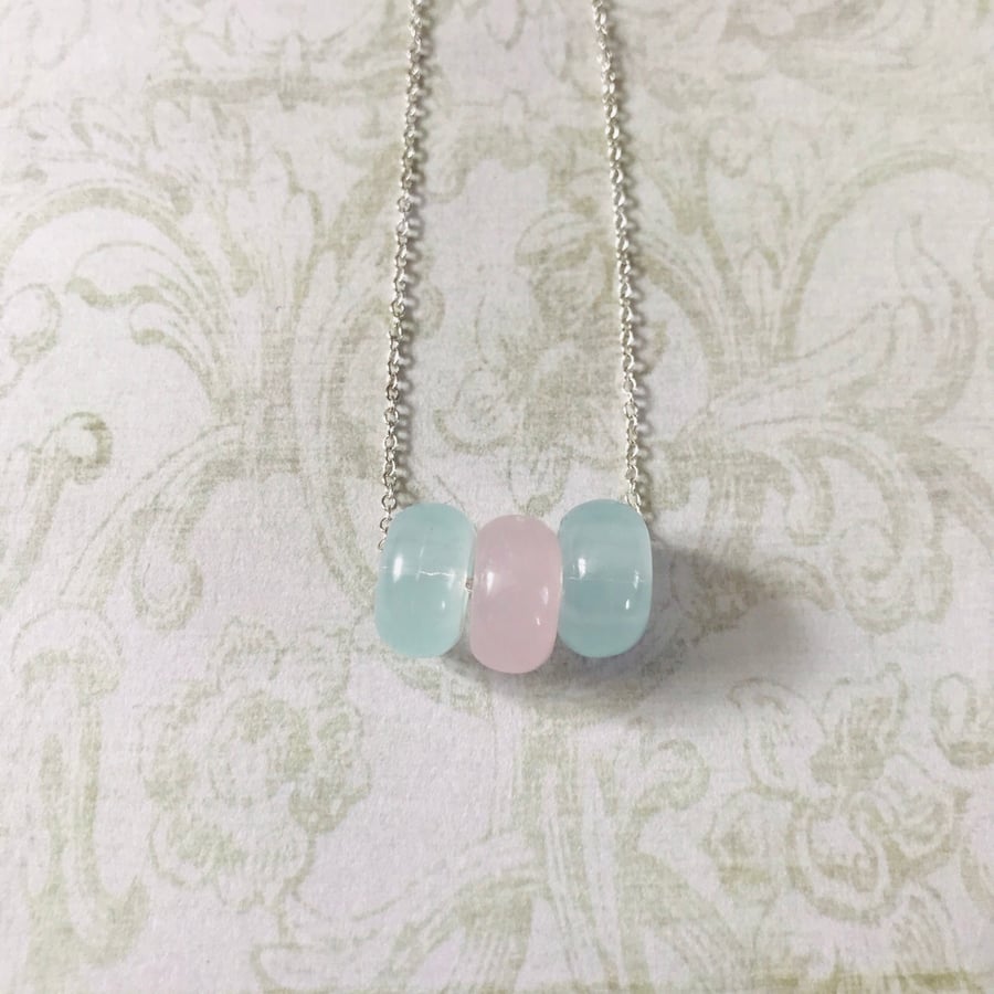 Pastel Rondelle Beaded Necklace