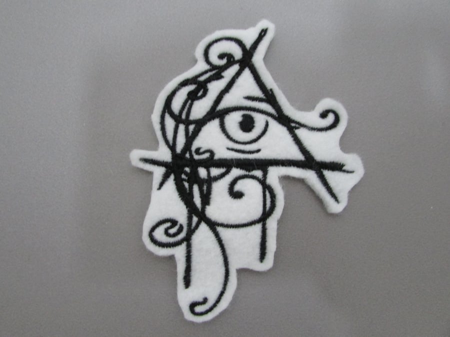 Egyptian All Seeing Eye Embroidered Sew on Applique Patch