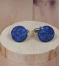 Blue polymer clay cufflinks - Image 3