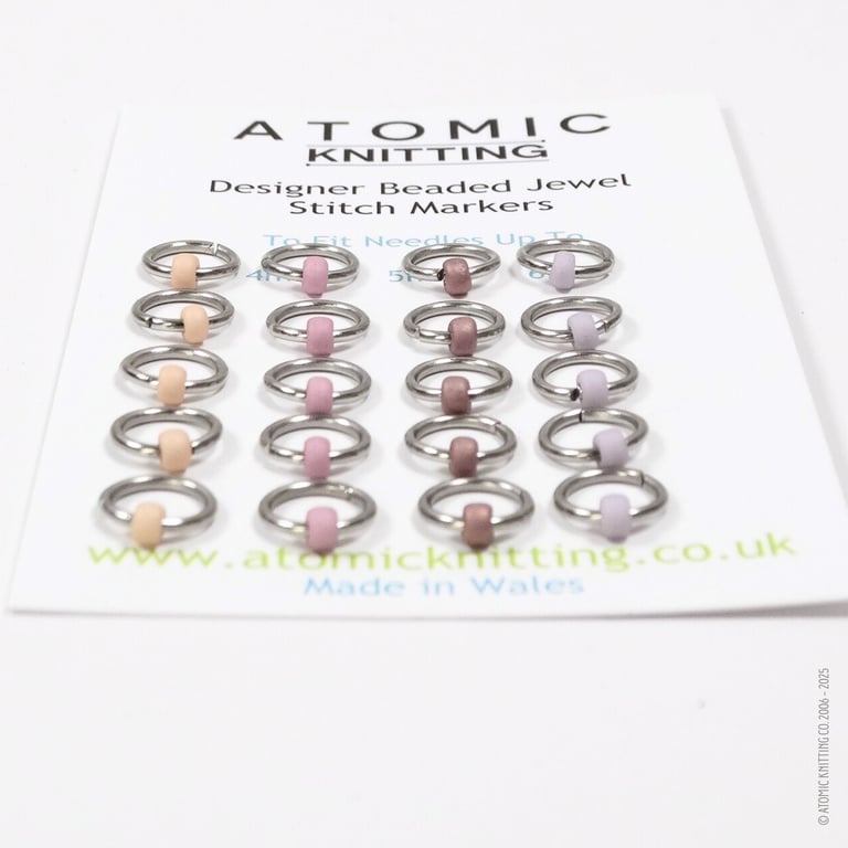 20 Ring Stitch Markers OPAQUE JEWEL Knitting Stitch Markers 