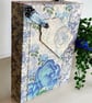 Vintage Botanical Journal. Blue Peony Ephemera Journal. Shabby Chic Memory Book - Image 2
