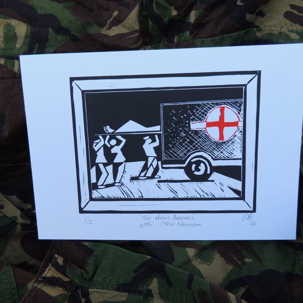 'The Night Arrivals' (after CRW Nevison) - Black & Red edition (edition of 2)