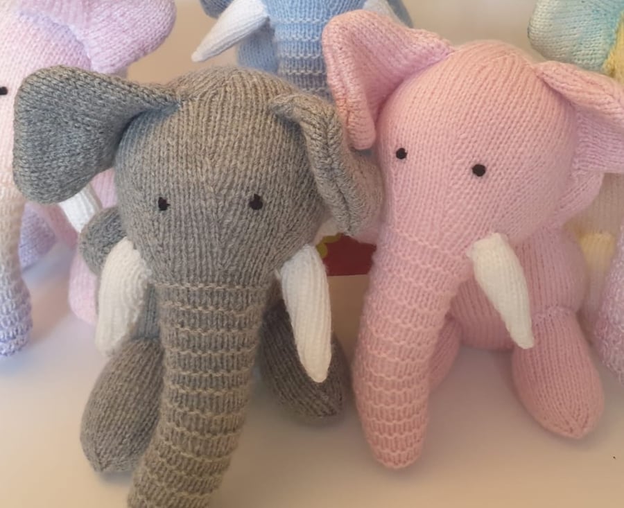 Hand knitted Elephant toy