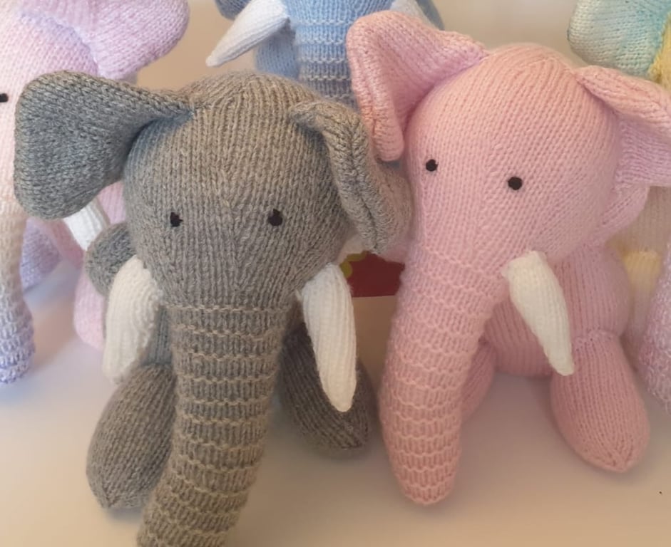 Hand knitted Elephant toy