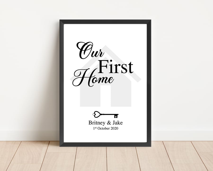 Personalised Our First Home Print Wall Art Home Decor Gift