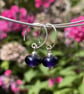 Deep Purple Glass Earrings