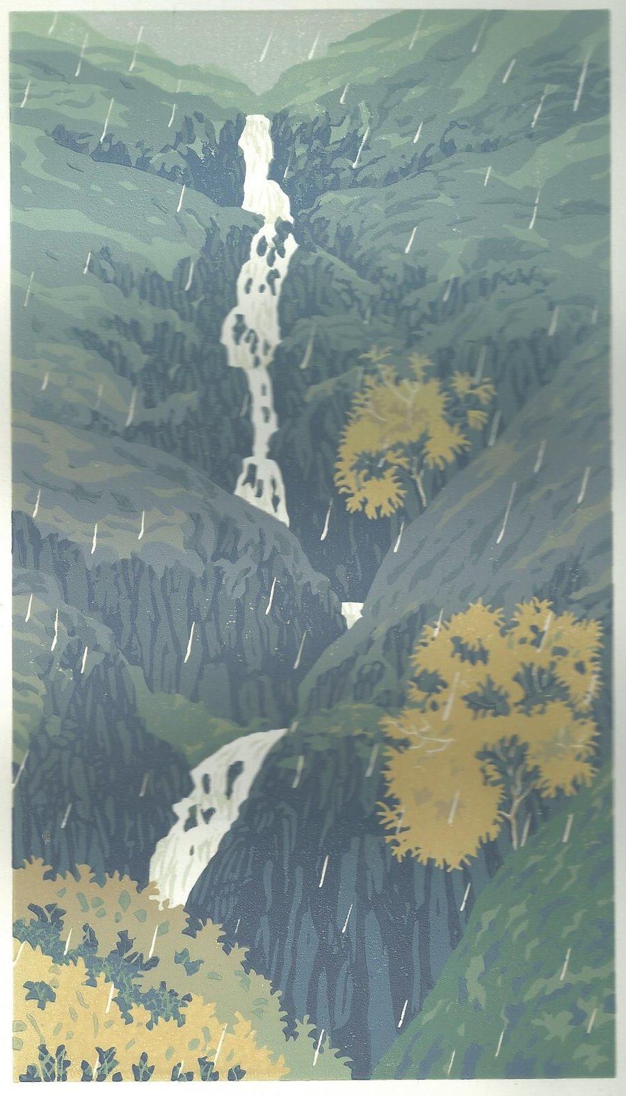 Rain at the Grey Mares Tail