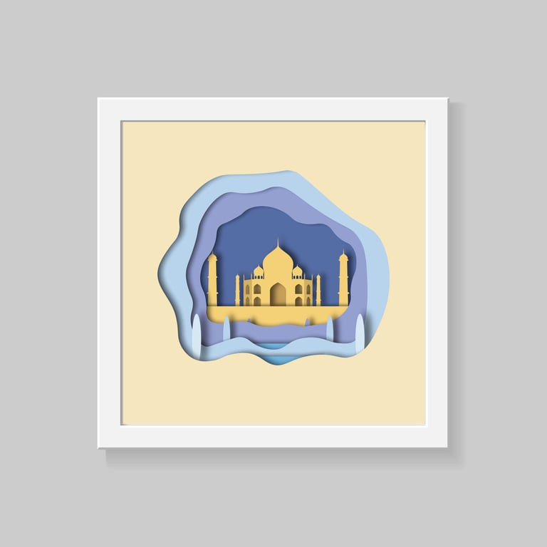 Taj Mahal Wall Art Print, Travel wall art collection