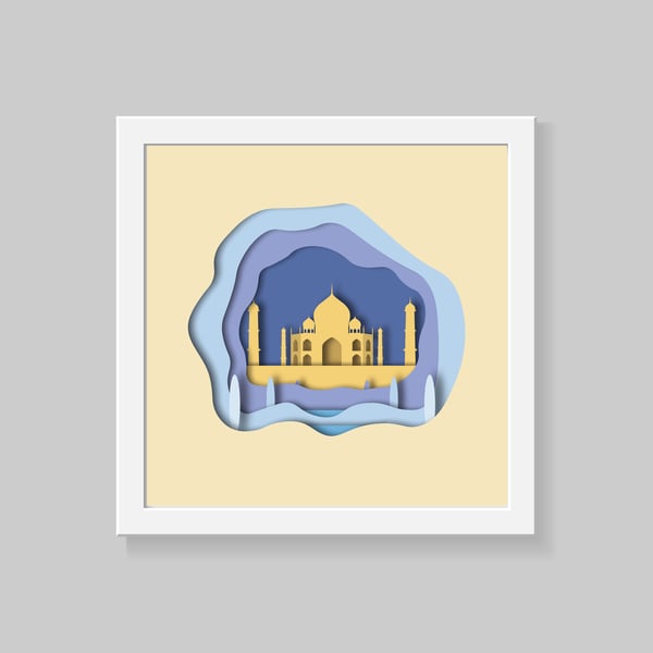 Taj Mahal Wall Art Print, Travel wall art collection