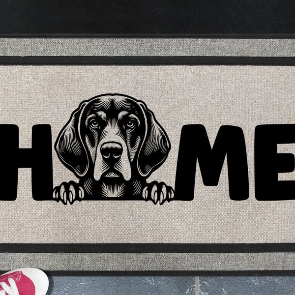 Bluetick Coonhound Home Door Mat No.2 - All Weather Doormat - 45x70cm 