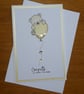 New Baby Card - Teddy With Yellow Balloon - Image 7