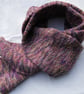 Hand Knitted Random Heather Shades Wool & Acrylic Mix Scarf - Image 1