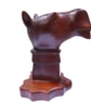 Hand Carved Wooden Camel Head Sculpture, Rustic Handmade Equestrian Home Decor - Image 4