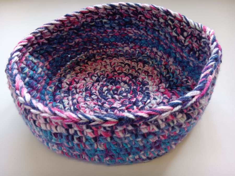 Crochet Basket (Jazzy Blue) - so practical!