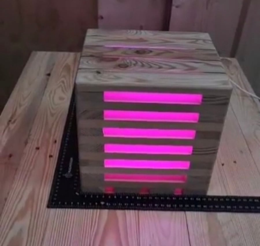 Large Modern Cube Lamp RGB Light