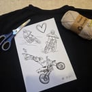 MOTO X - Stick and stitch embroidery templates 