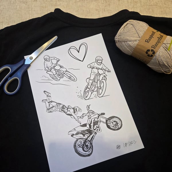 MOTO X - Stick and stitch embroidery templates 