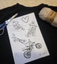 MOTO X - Stick and stitch embroidery templates 