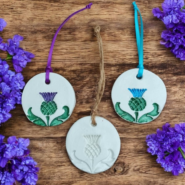 Flower of Scotland - Scottish Thistle Round Hanging Diffuser